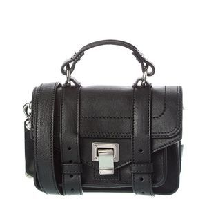 Proenza Schouler Ps1 Micro Leather Shoulder Bag, Black